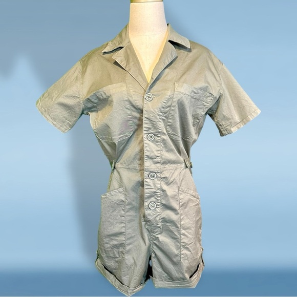 Pistola ‘Parker Field Short Romper’ in “Colonel” Olive Green Size Small - Picture 2 of 16